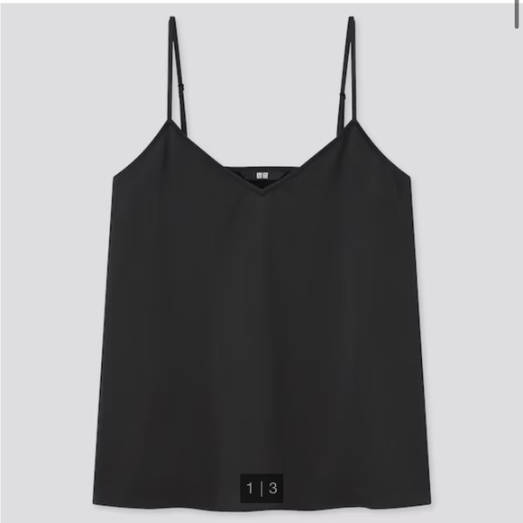 NWOT Uniqlo Satin Camisole, Black, size M - Picture 1 of 7